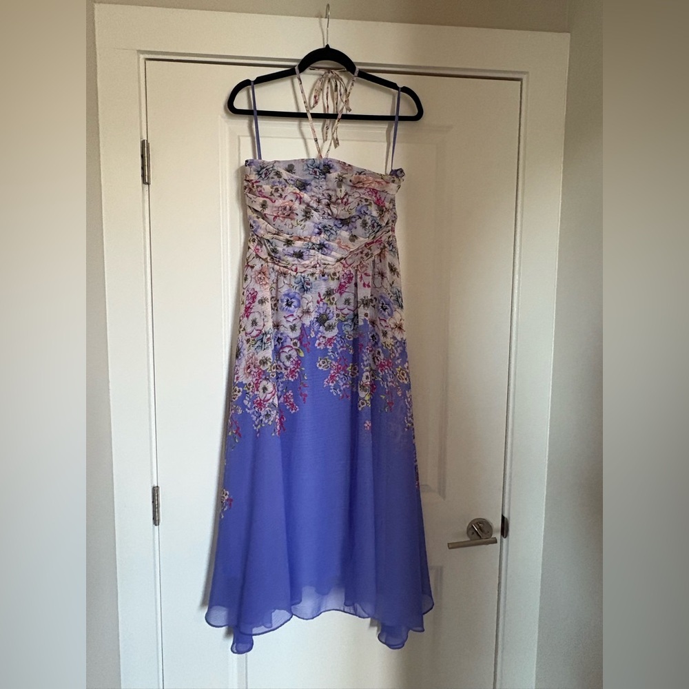 White House Black Market Purple Floral Dress